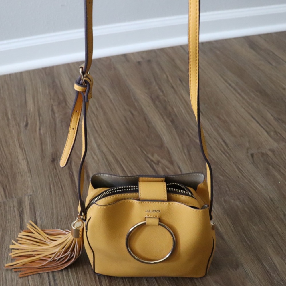 Aldo Yellow Mustard Crossbody Purse
